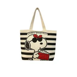 Bolso de mano con estampado de snoopy, bolso de hombro
